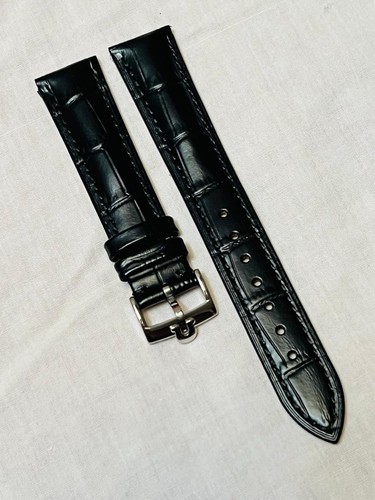 18mm omega black leather - black, watch