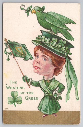Postcard antique comic - , st