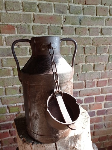 Antique french milk churn lid - french,