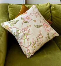 Handmade Vintage  Floral Linen Fabric Cushion Cover