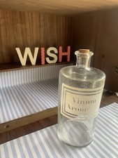 Vintage Pharmacy Bottle Chemist Jar Stopper Apothecary Etched