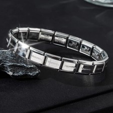 Nomination Engraved Classic Stainless Steel Starter Bracelet 18Link 9MM For Mens