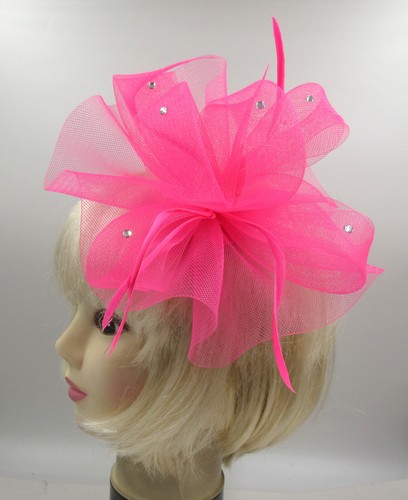 Big pink fascinator women - pink, women's