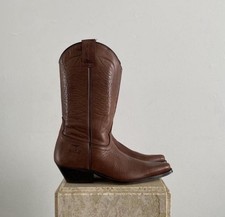 Western Cognac Brown Embossed