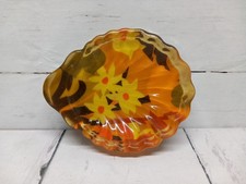 Vintage 1960 70s Soap Dish or Ashtray Mid Century Flower Power