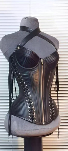 Women genuine leather corset - women,