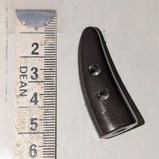 40mm Horn Shaped Toggle Black 2 Hole Plastic Button