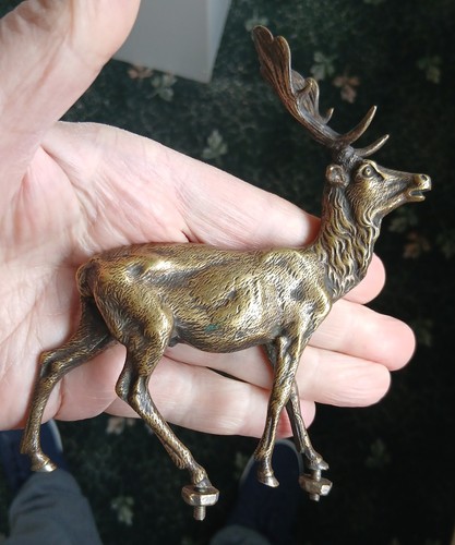 Solid brass metal stag - solid,