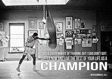 MUHAMMAD ALI CHAMPION QUOTE POSTER Boxing Gym Art Print Photo Poster A3 A4 