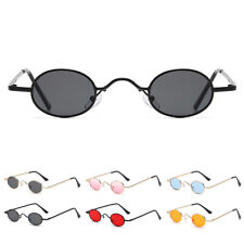 Vintage Oval Sunglasses John Lennon Small Metal Frame Designer Gothic Glasses