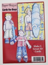 Papernation 3d Decoupage Card Making Kit for Boys - makes 3 cards