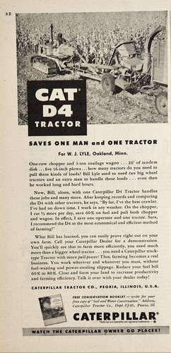 1955 print caterpillar - ad,