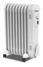 Prem-I-Air 9 Fin 2KW Oil Filled Radiator Heater -Castors -3 Settings EH1844