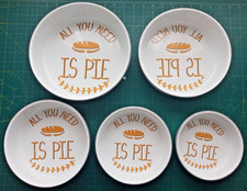 Set Of 5 Vintage PIE TINS