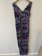 BHS Purple Abstract Print Maxi