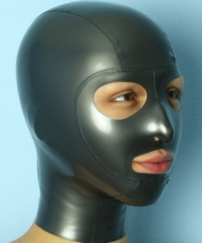 Latex hood open eyes - uk,