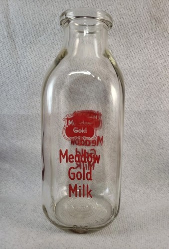 Quart milk bottle - 1, meadow