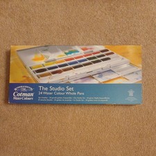 Winsor & Newton Cotman Watercolour Studio Paint Set 24 Assorted Whole Pans