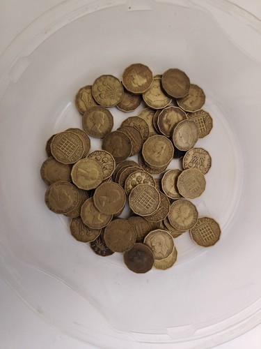 British brass three pence - british,