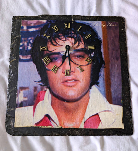 Elvis presley slate clock - elvis,