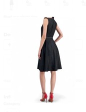 NWT $130 Banana Republic Black Linen Belted Short Dress RN54023 Small Preppy NEW