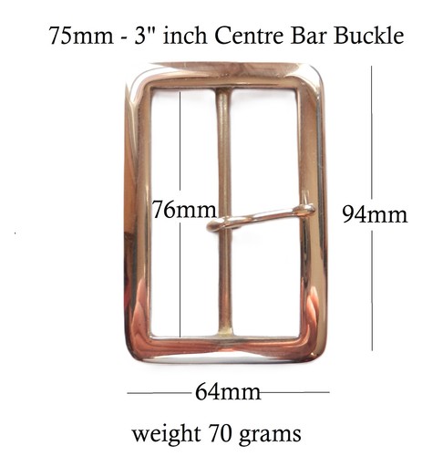 Brass belt buckle rectangular - buckle,