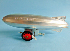 Working reproduction 9" tin plate wind-up CRAF ZEPPELIN toy ornament