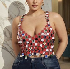Plus Size Sequin Reflective