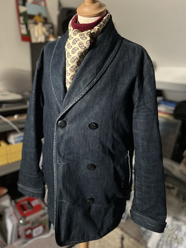 Levi shawl collar denim - shawl,