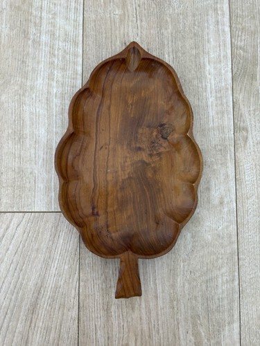 Vintage carved wooden - carved, leaf