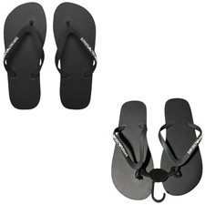 Emporio Armani Black / Dark Navy Flip Flops With Armani Logo All Sizes New