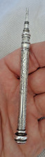 HANDSOME VICTORIAN 1895 SOLID / STERLING SILVER PROPELLING PENCIL WITH SEAL END