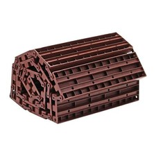 16pc Plastic Foldable Instant Garden Patio Path Track Roll Out Grass Lawn Brown