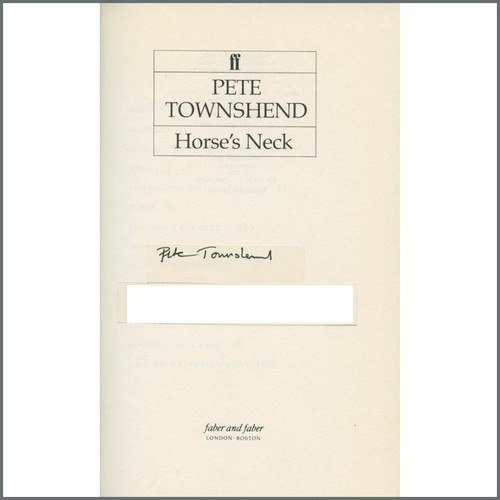 Pete townshend autographed - pete,