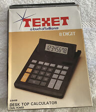 TEXET CALCULATOR D 848B VINTAGE DESK TOP - DUAL POWER boxed