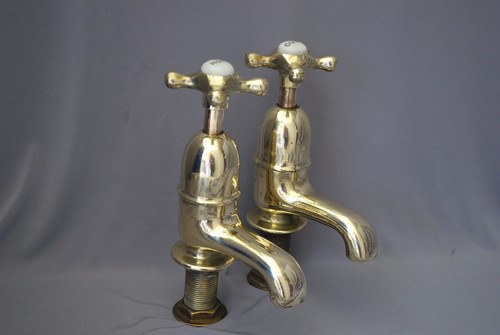 Brass bath taps bathroom - bath,