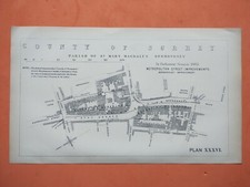 1898 Antique Map of Bermondsey Street Road Widening - London