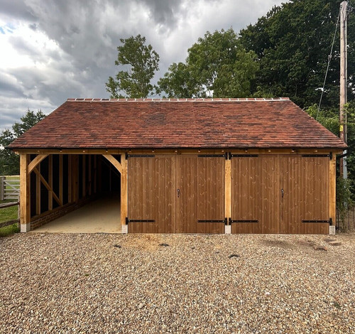 Prefab oak fronted three bay - prefab,