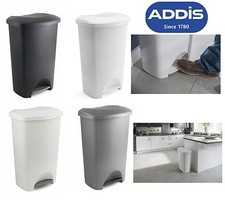 ADDIS 50L FOOT PEDAL BIN DUSTBIN PLASTIC RUBBISH PAPER WASTE KITCHEN OFFICE BINS