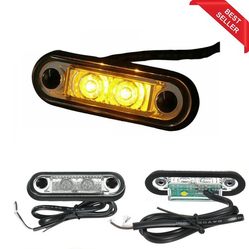 Amber hella style led flush - amber,