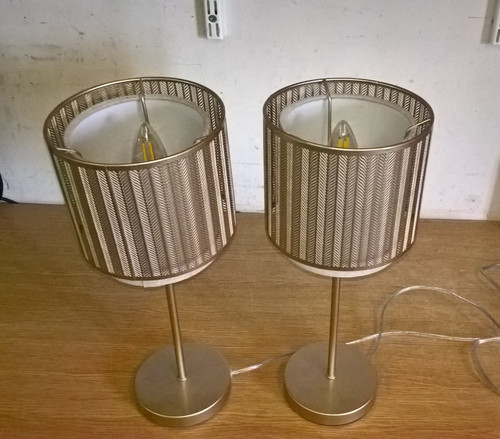 Pair next brass jada - a,