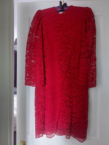 Red lace lined biba - lined,