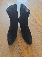 Black Suede Ankle Boots By