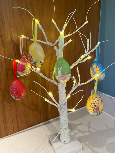 Paper mache easter eggs - 6,