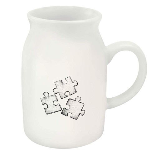 Puzzle pieces ceramic milk - 'puzzle, pieces'