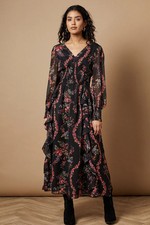 Oasis Black Midaxi Dress