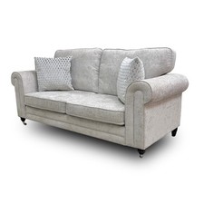 Fabb 'Melody' 3 Seater Sofa Natural Chenille Fabric Contemporary Modern Back NEW