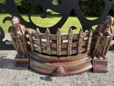 16” Fret Set with Grate Iridescent Guardette Crusader Fireplace Knight Coal Fire