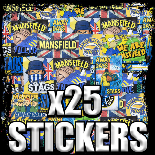 25x mansfield town stickers - mansfield, |