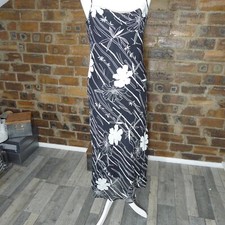 COLLECTION AT DEBENHAMS BLACK/WHITE SPAGHETTI STRAP MIDI  DRESS SIZE 12 NWT
